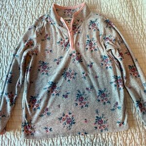 OshKosh B'gosh Grey Floral Zip Pullover